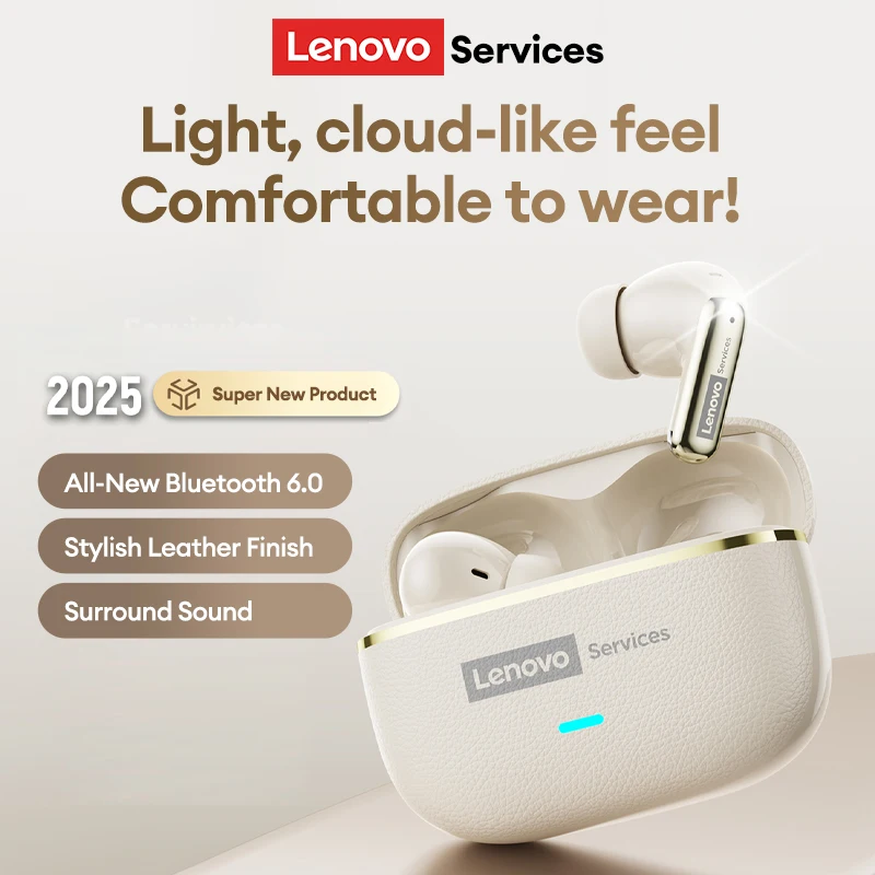 Lenovo 2026 AI Real Time Translation Wireless Earphones TWS Hi-Fi IMAX-level Sound Earphones Stereo ENC Noise Cancelling Earbuds