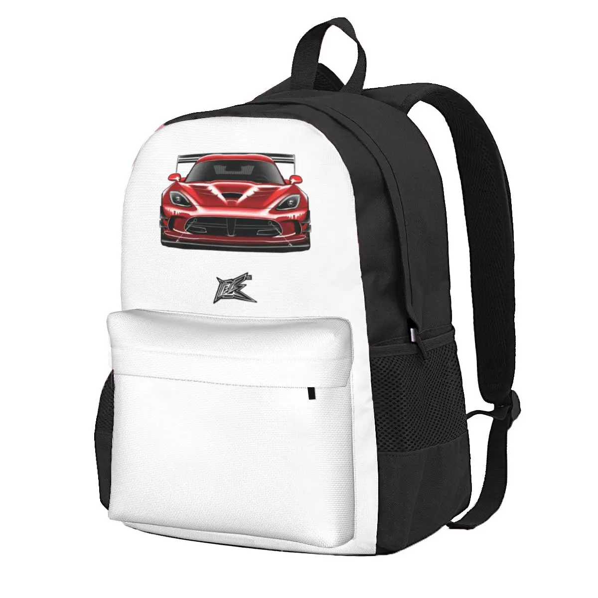 

American V10 Sportscar Red Student Backpack School Bag Hiking Travel Daypack for Men Women Fashion Bookbag Shoulder Bags