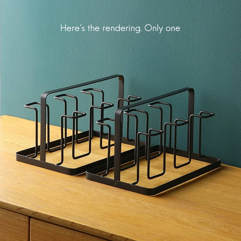 6 Glass Cups Stand Holder Drying Shelf Kitchen Water Cup Rack Home Hanging Drainer Storage Rack Accessories