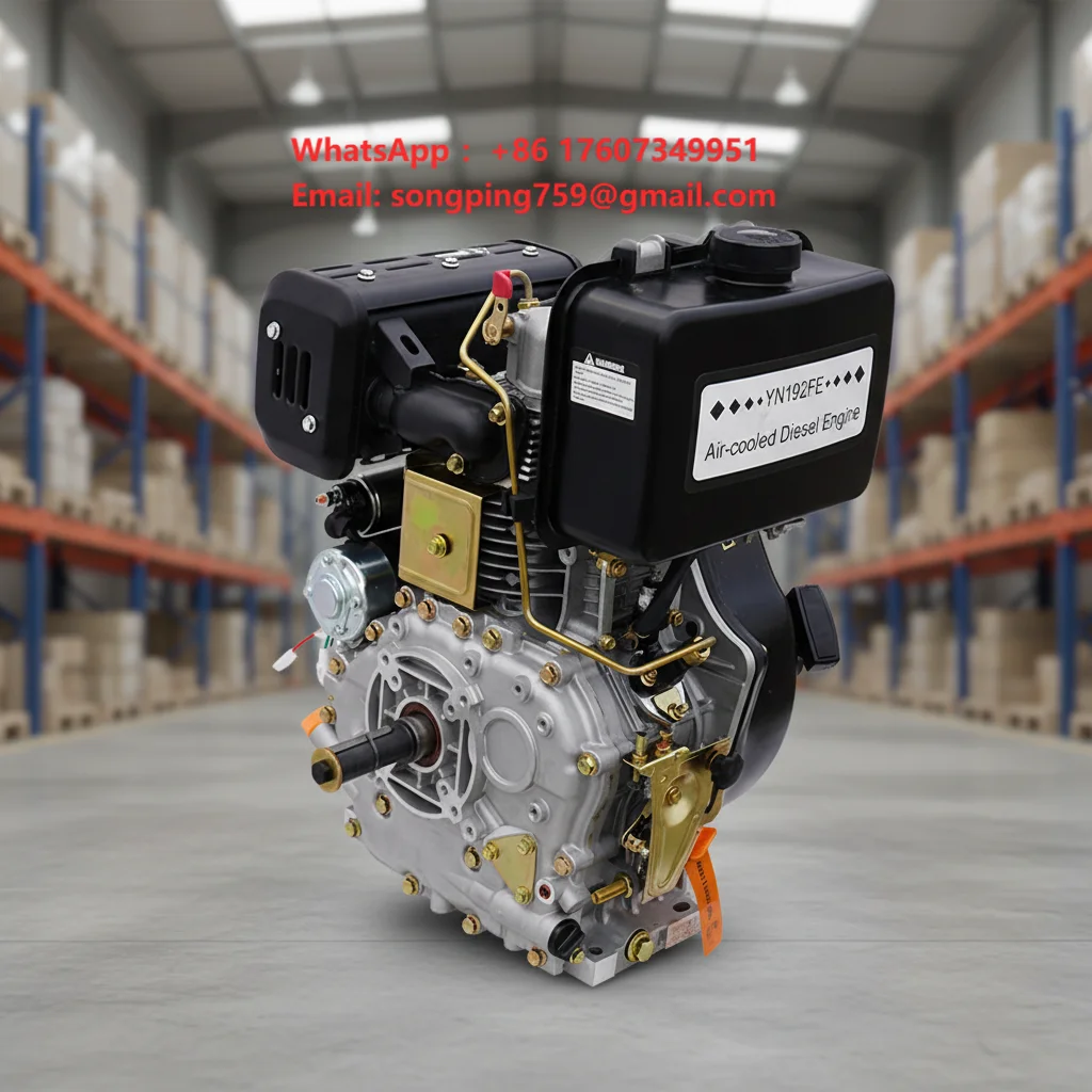 Yundian Power High Easy-Maintain 7.6KW 3000RPM Single-Cylinder 0.499L Diesel Engine Electric Start Air-Cooled Euro 2 Emission