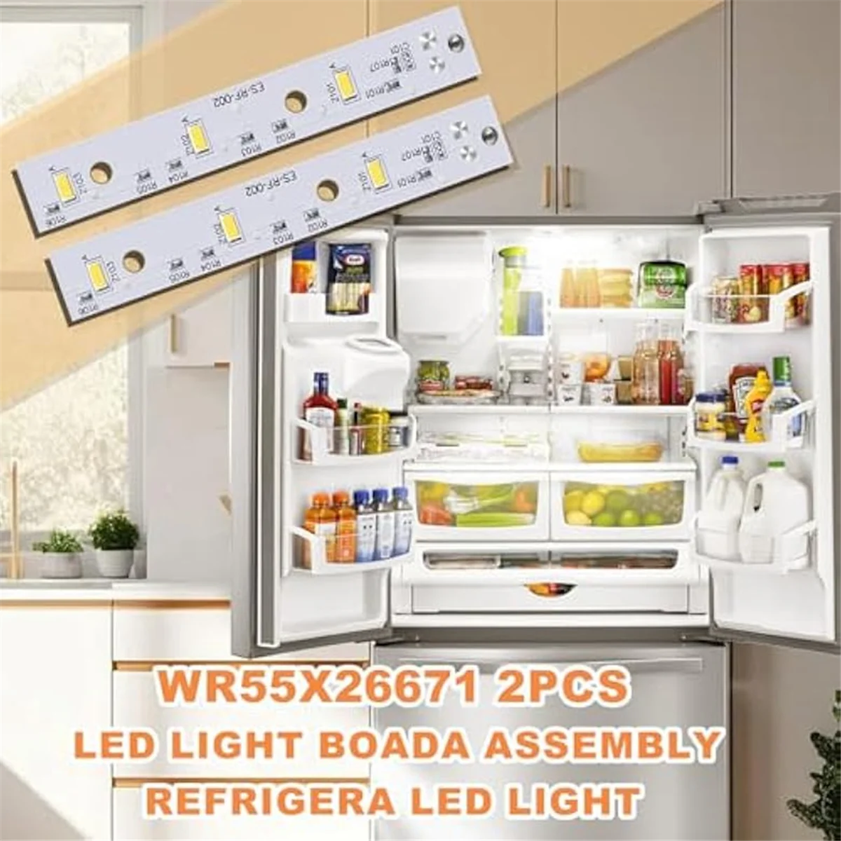 

ABNJ WR55X26671 Светодиодная панель холодильников, замена платы освещения морозильной камеры PS11767930 AP6035586 4468532 EAP11767930 6 шт.