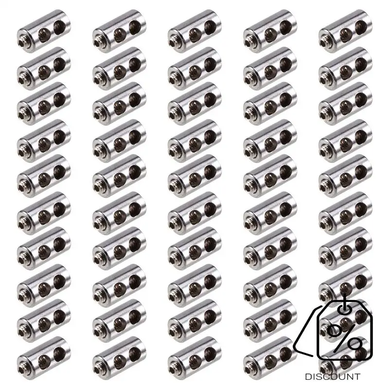 BAAG-50PCS pour 2-3Mm pince à câble métallique attache de câble vis réglable cuivre métal fixation fronde fixation accessoires