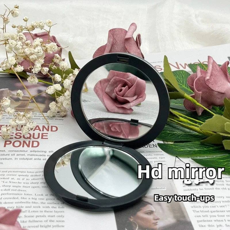 Specchio per il trucco da viaggio per donna, specchio quadrato pieghevole bifacciale, strumento per specchio cosmetico portatile compatto