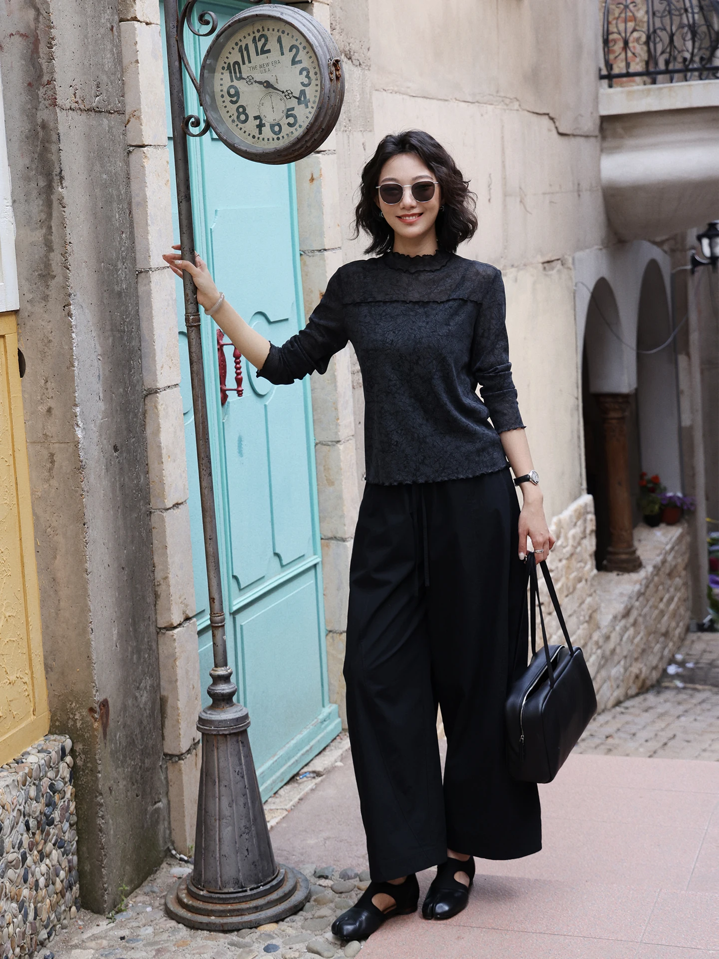 Loose Fit Pure Cotton Wide Leg Casual Pants Nine Points Slimming Thin Style Autumn New Arrival Vintage Women's Fashion Trousers