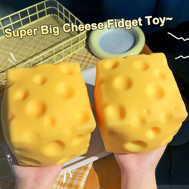 Juguetes antiestrés de queso blandos y mantequilosos, regalos para aliviar el estrés, divertidos recuerdos de fiesta, adornos blandos y agradables al tacto.