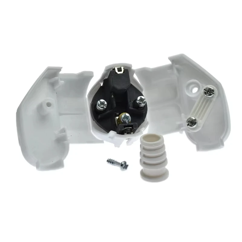 EU Plug Adapter 16A Male Replacement Outlet Rewireable 250V Electeic Socket Euro Connector For Power Extension Cable Connector