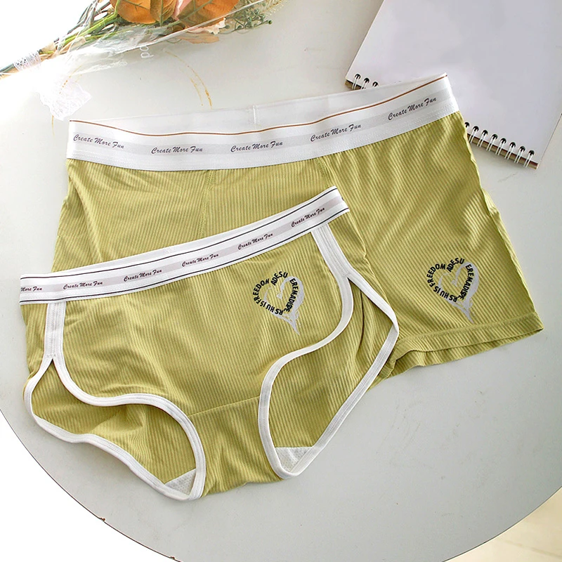 Sports Couple Underwear Sexy Couple Panties Women Panties Briefs Men Boxer Shorts Lingerie Modal Antibacterial Lover Underpants