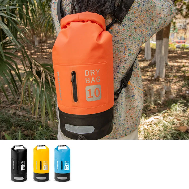 

500D Waterproof PVC Backpack Lightweight Beach Swimming Bag Travel Dry Bag For Phone Essentials Outdoor Large Capacity 10L 20L
