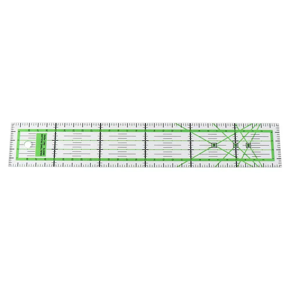 DIY Acrylic Quilting Ruler Transparent Rectangle Tailor Ruler Green Sewing Ruler Dressmaker