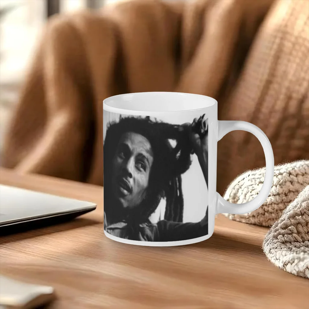 Rusty-Bob-Marley-Metal Singer Ceramics Coffee Mug  Thermal Color-changing Birthday Gift Back To School Mug