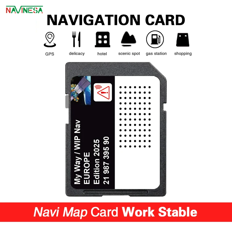 

for Citroen MYWAY DS3 C3 C4 C5 C8 Picasso C3/C4 Berlingo Jumpy Car GPS SD Card Upgrade 2025 Europe Morocco maps 2198739590 16GB