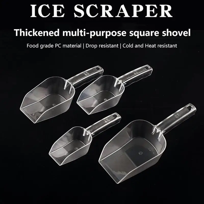 1pcs Bar Buffet Wedding Favor Party Ice Sugar Sweets Candy Clear Acrylic Scoops Kitchen Gadget Dessert Grain Dry Goods Shovel