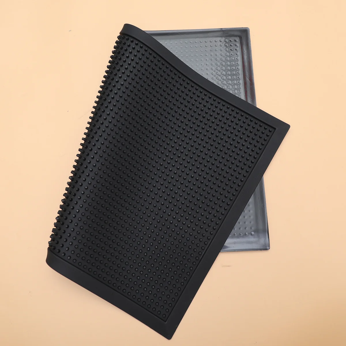 1 قطعة المضادة للانزلاق الحذاء الوحيد التطهير قابل للغسل بولي كلوريد الفينيل وسادة أرضية سوداء مدخل حصيرة ممسحة الكلمة حصيرة النسيج #3