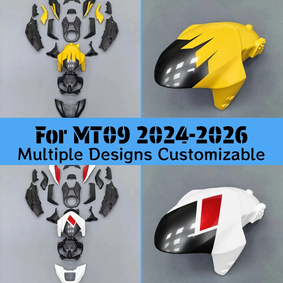 For MT-09 2024 2025 2026 Motorbike Fairing Kit ABS Plastic Painted Fairings Bodywork Cowl Panels Yellow Black