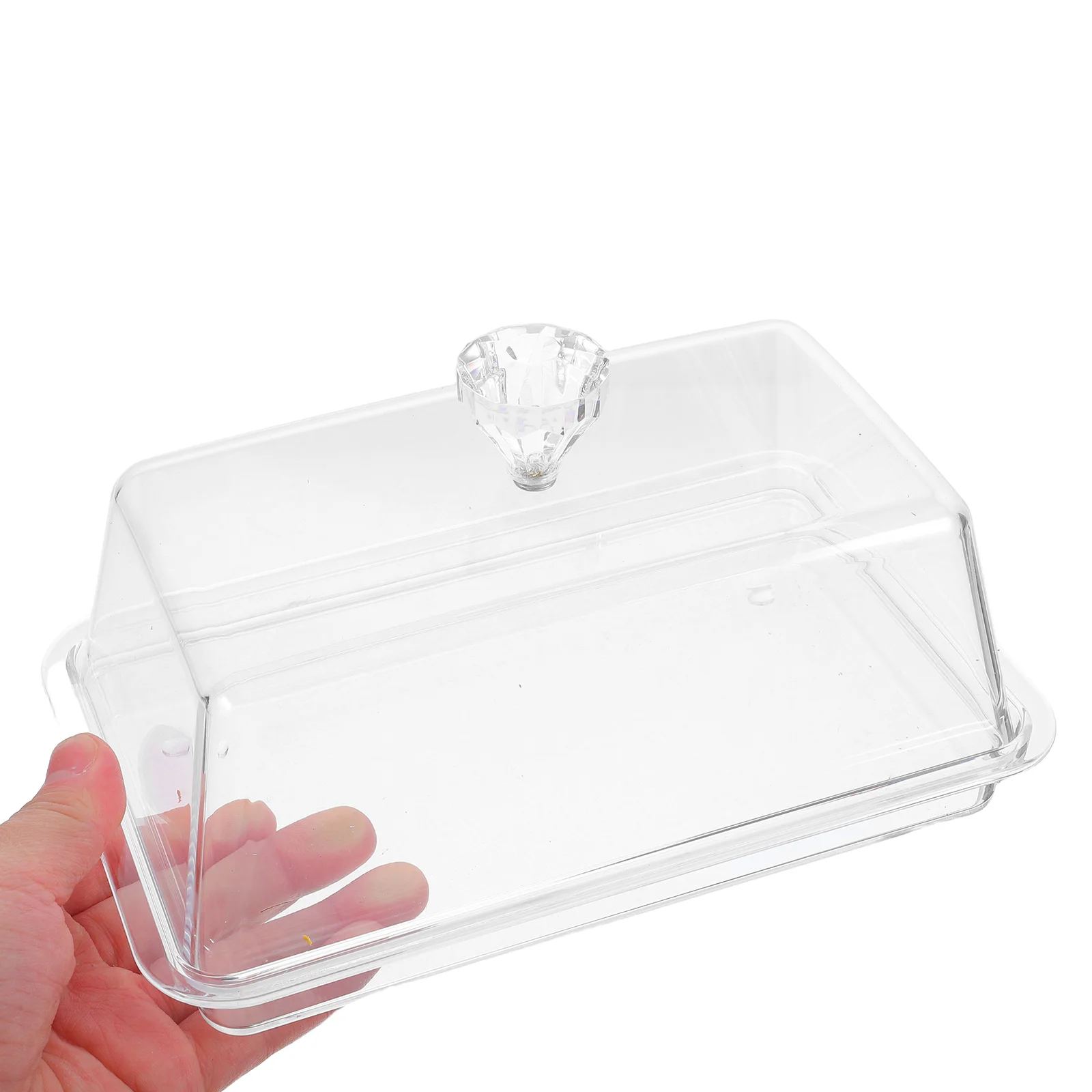 

Transparent Butter Dish with Lid Small Cute Storage Tray Kitchen Counter Butter Keeper Bread Container Multifunctional Cheese