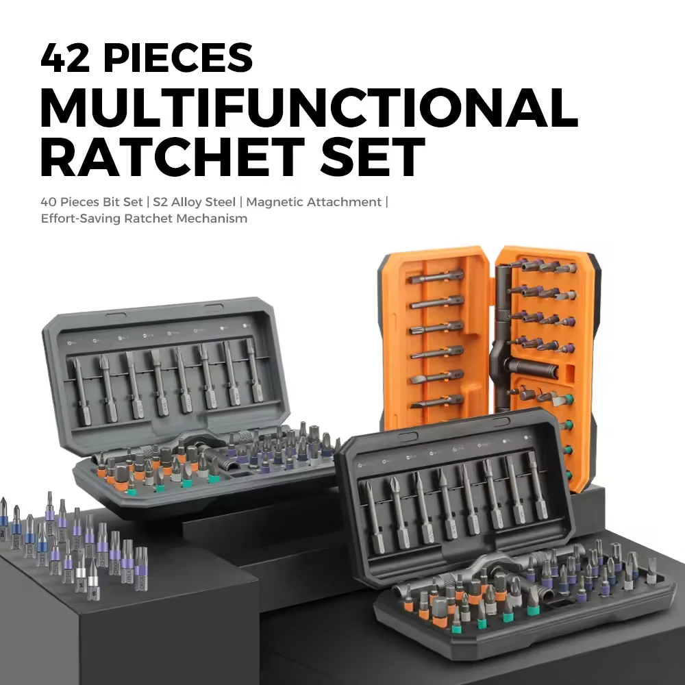 

42 in 1 Precision Screwdriver Set Ratchet Portable Magnetic Hand Tool Kit for Xiaomi Mobile Phone Watch Repair Small Bits Manual