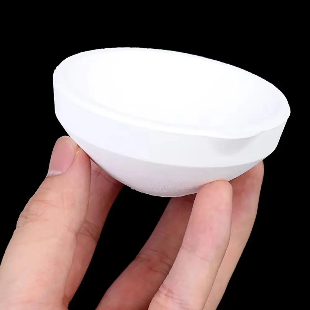 1개 고온용 석영 접시형 용기 100-750g 백색 실리카 용해 크루시블 금 은 금속 구리 주조용