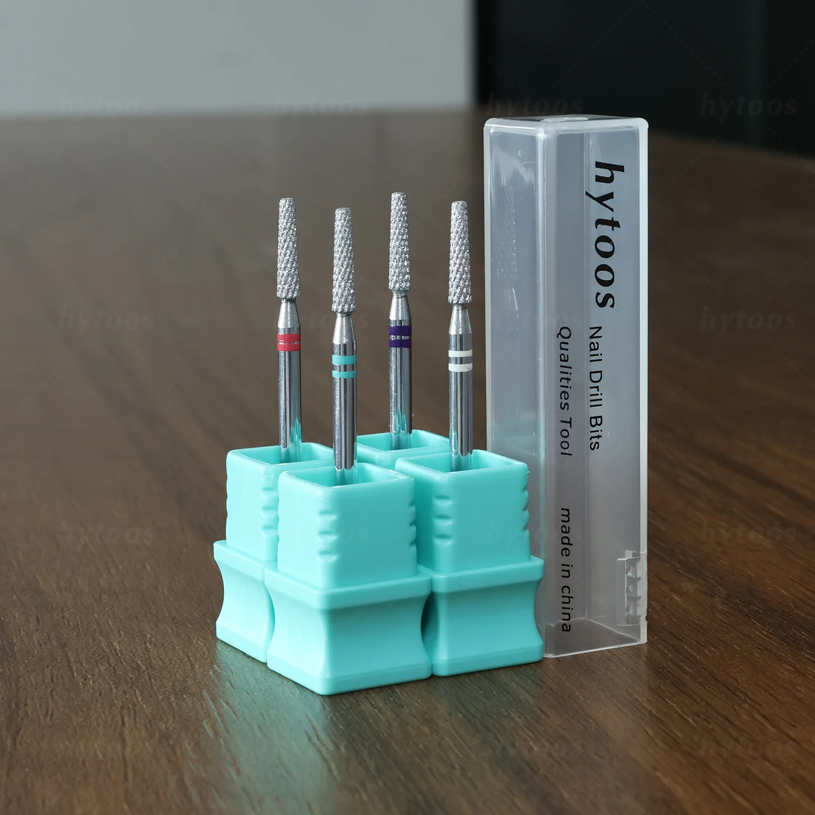 

HYTOOS Diamond Cut Pro Nail Drill Bits Chrome Tapered Russian Cuticle Bit Electric Nail Drill Dead Skin Cleaner Nail Prep Tool