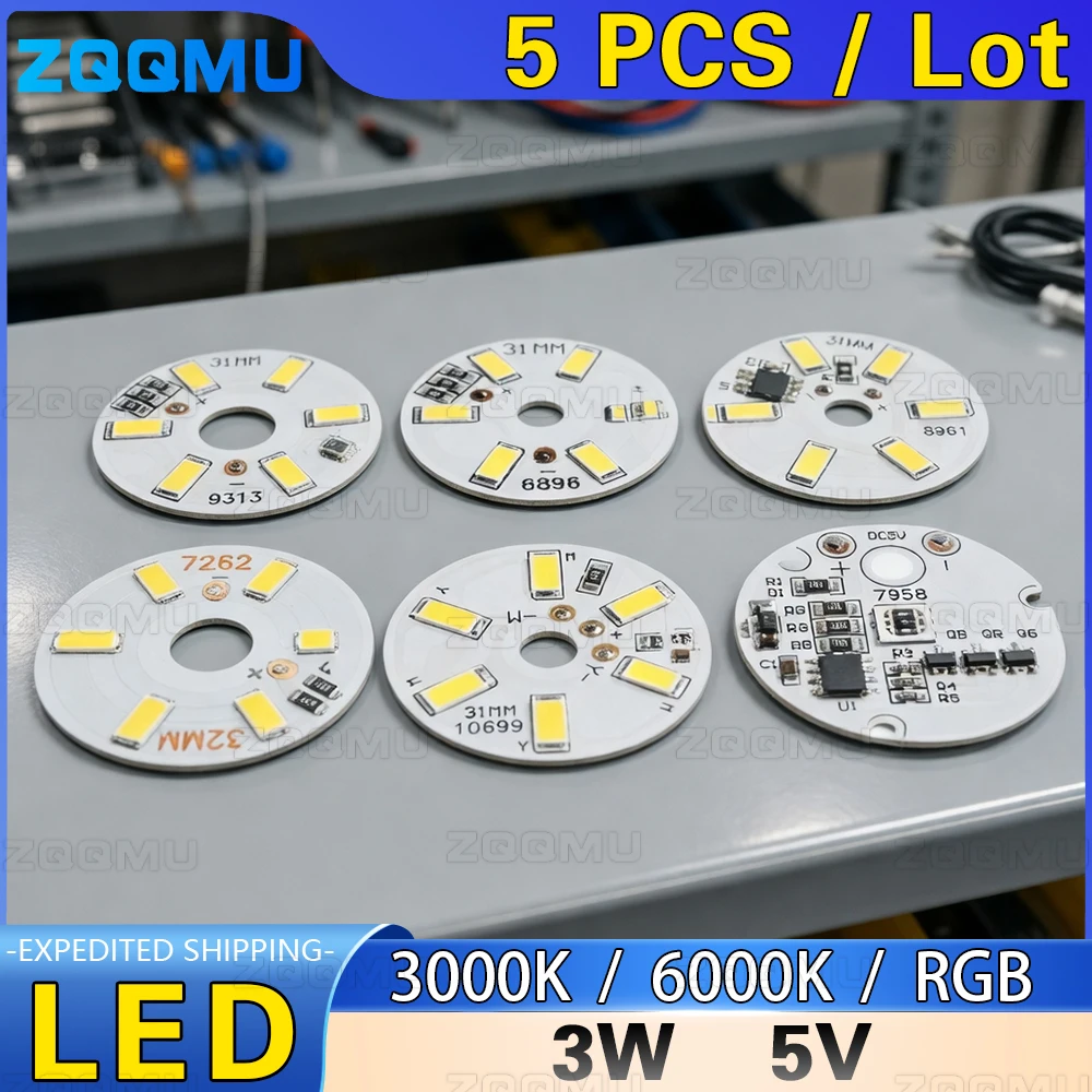 5PCS 3W 5V Low Volt…