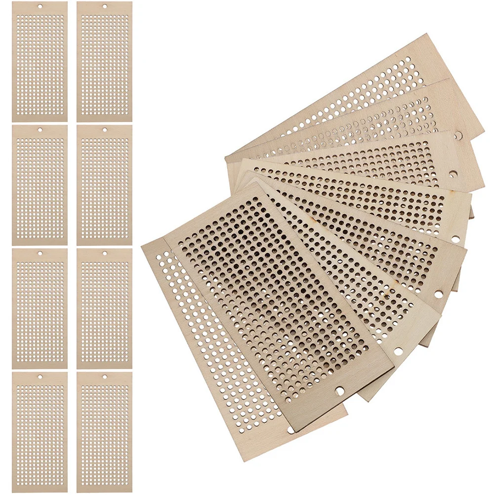 16pcs Wooden Bookmarks Diy Cross Stitch Blank Unfinished Book Mark Kits For Students Handmade Crafts Hollow-Out Wood