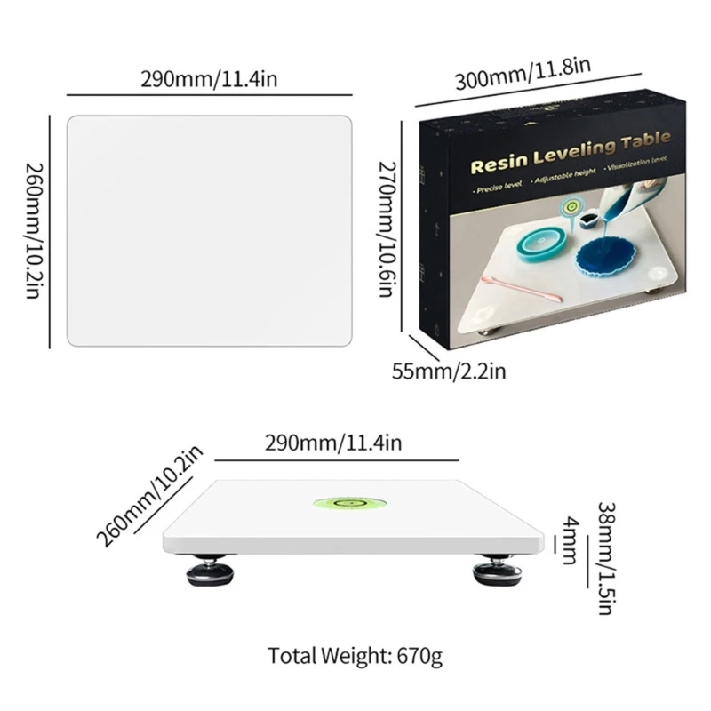 Hars Bubble Leveling Board Verstelbare Epoxyhars Zelfnivellerende Board DIY Drop Shipping