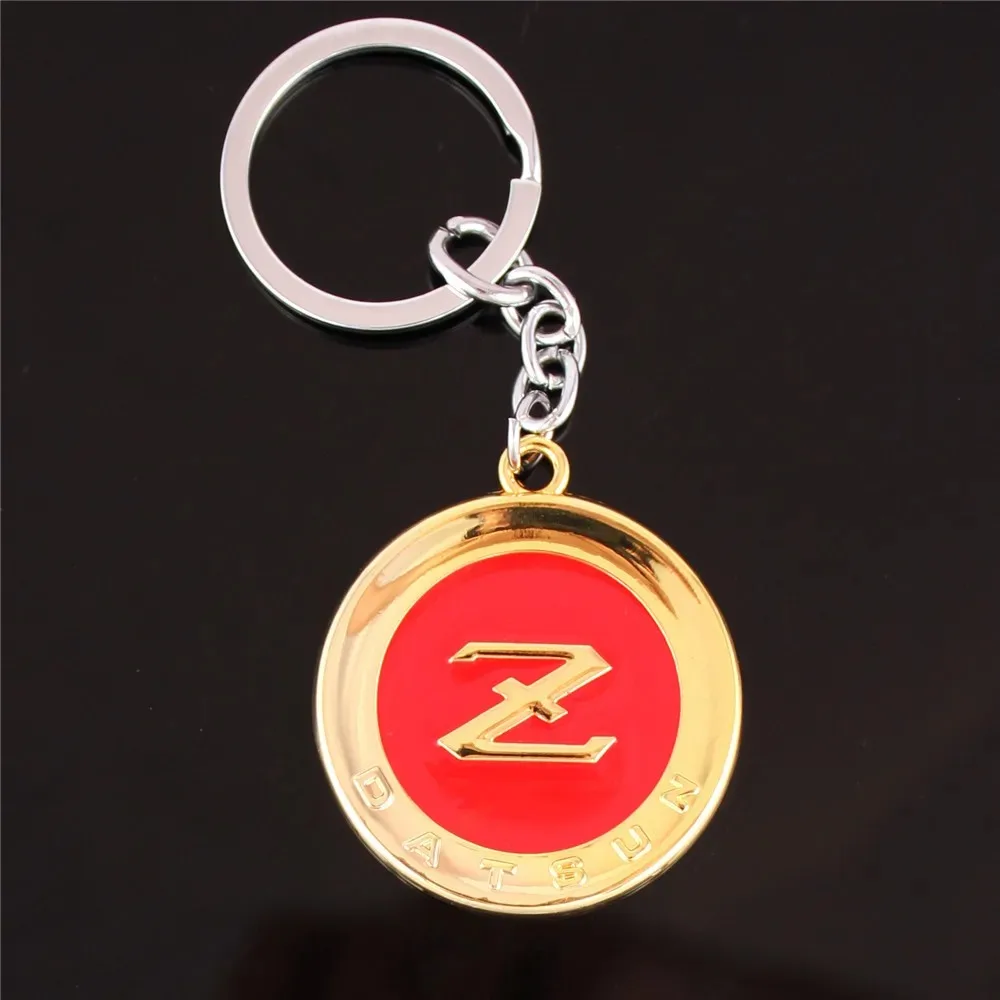 1 Piece 370Z 350Z Fairlady Z Gold Red DATSUN Z Car Nameplate Key Chain Keychain Key Ring Fit