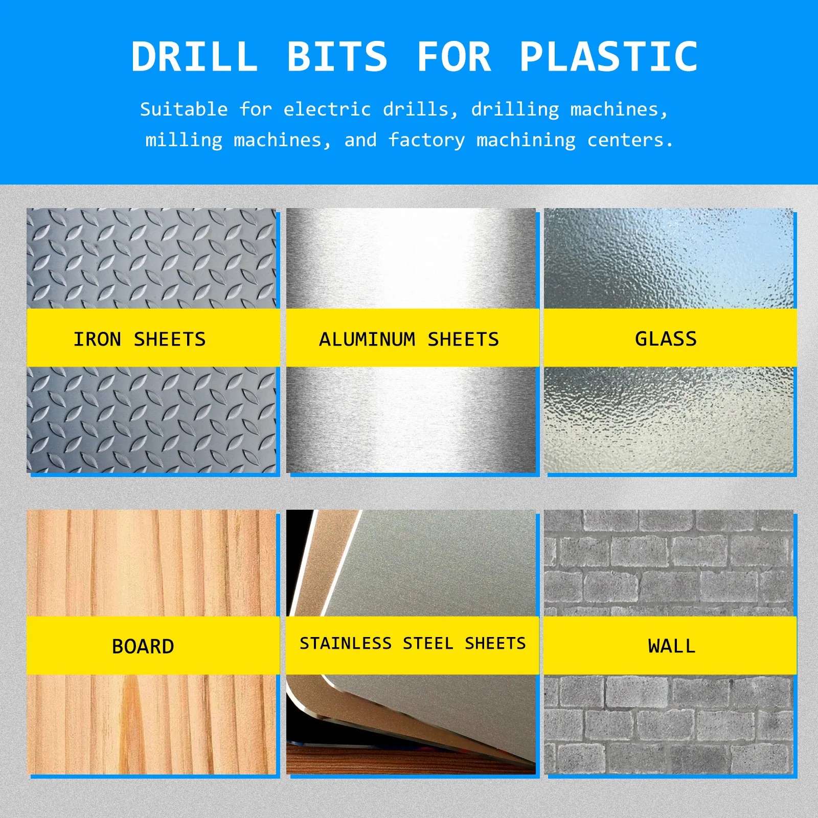 15개 고속강 드릴 비트 세트 (경화 금속, 스테인리스 스틸, 코발트 자동 중심 조정 드릴 비트 세트)