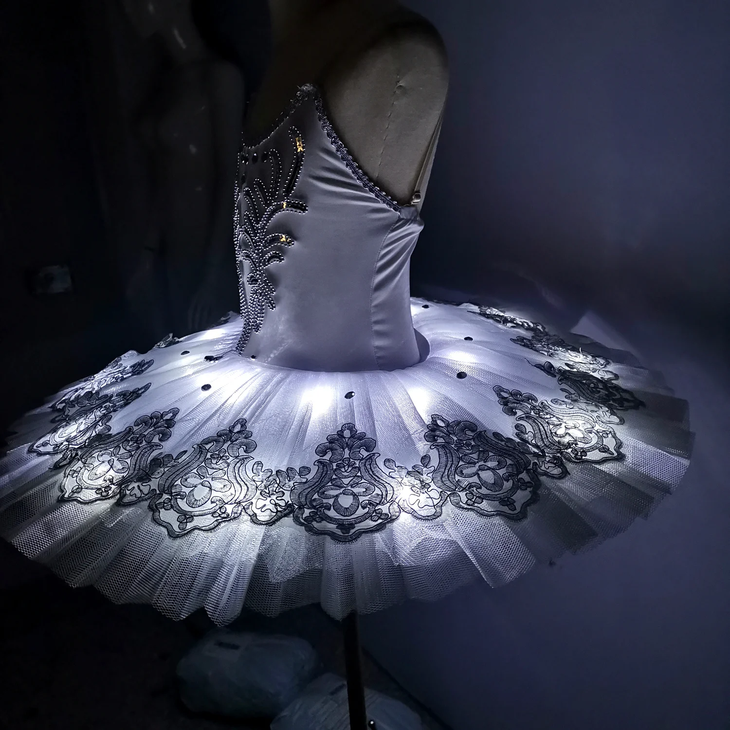 Led Ballet Tutu Skirts For Children Swan Lake Costumes Adult Women Ballerina Dress For Girls Performance Stage Belly Clothes