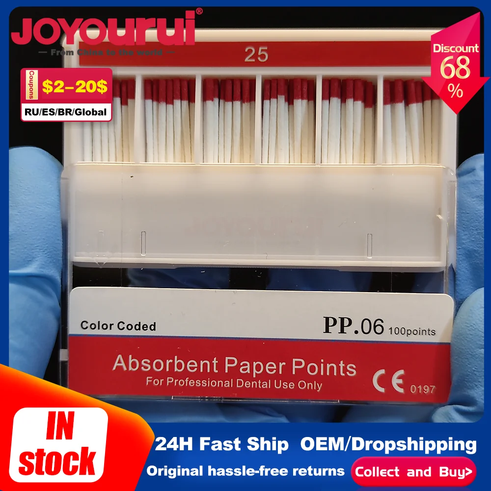 

Dental Endodontic Absorbent Paper Points Gutta Percha Points Mixed Sizes Dentist Supplies Cone K/H/R/S/P SX-F3 NITI Files 15-40#