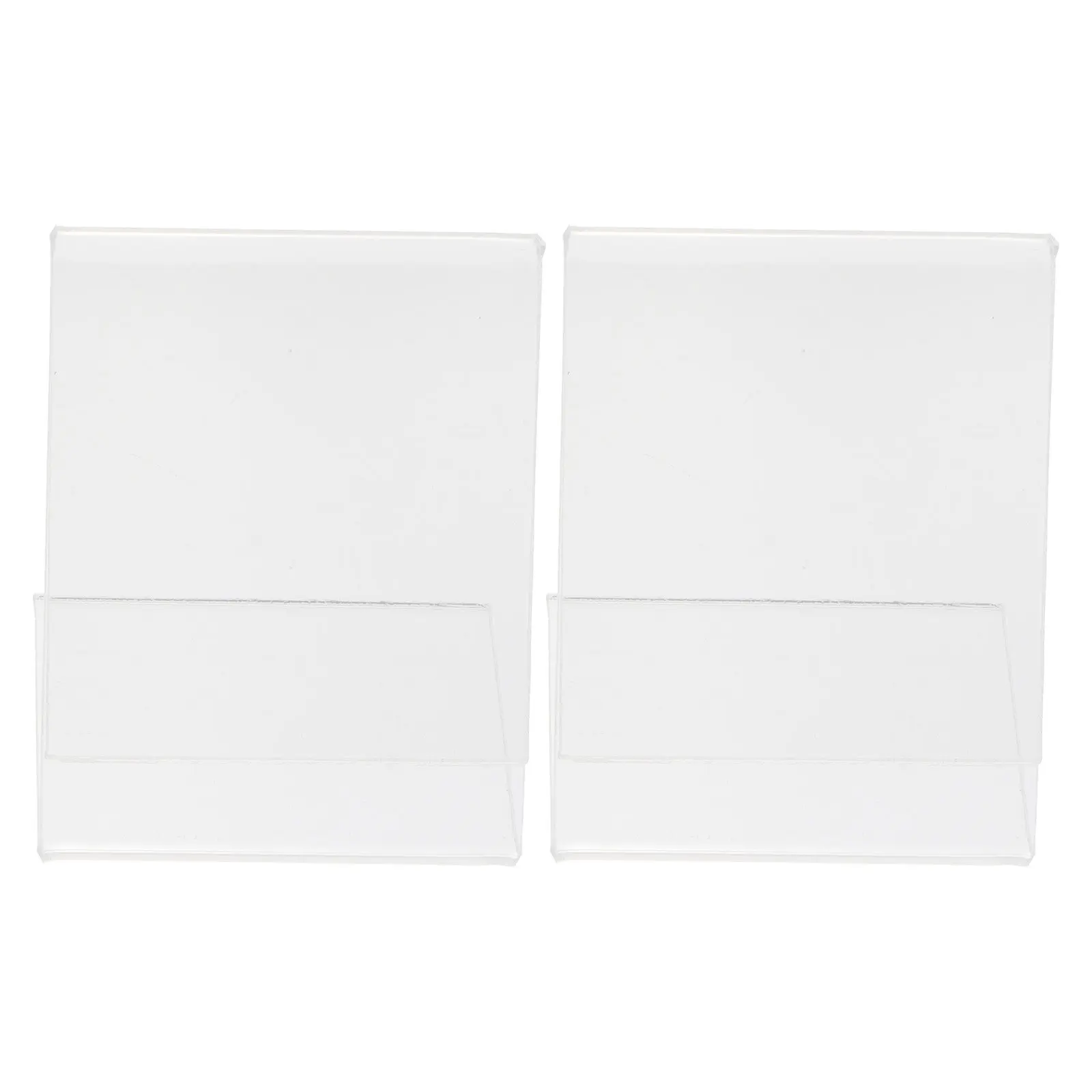 2Pcs Plastic Tabletop Sign Holder L Shape Clear Display Stand for Price Cards Advertisements Special Offers Instructions Labels