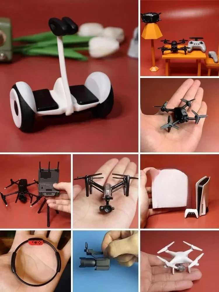 

Миниатюрная модель дрона DJI FPV для сюжетно-драматических сцен, 1/6 масштаб, с фигуркой солдата, миниатюрная модель балансирующего автомобиля, аксессуары для кукольного домика