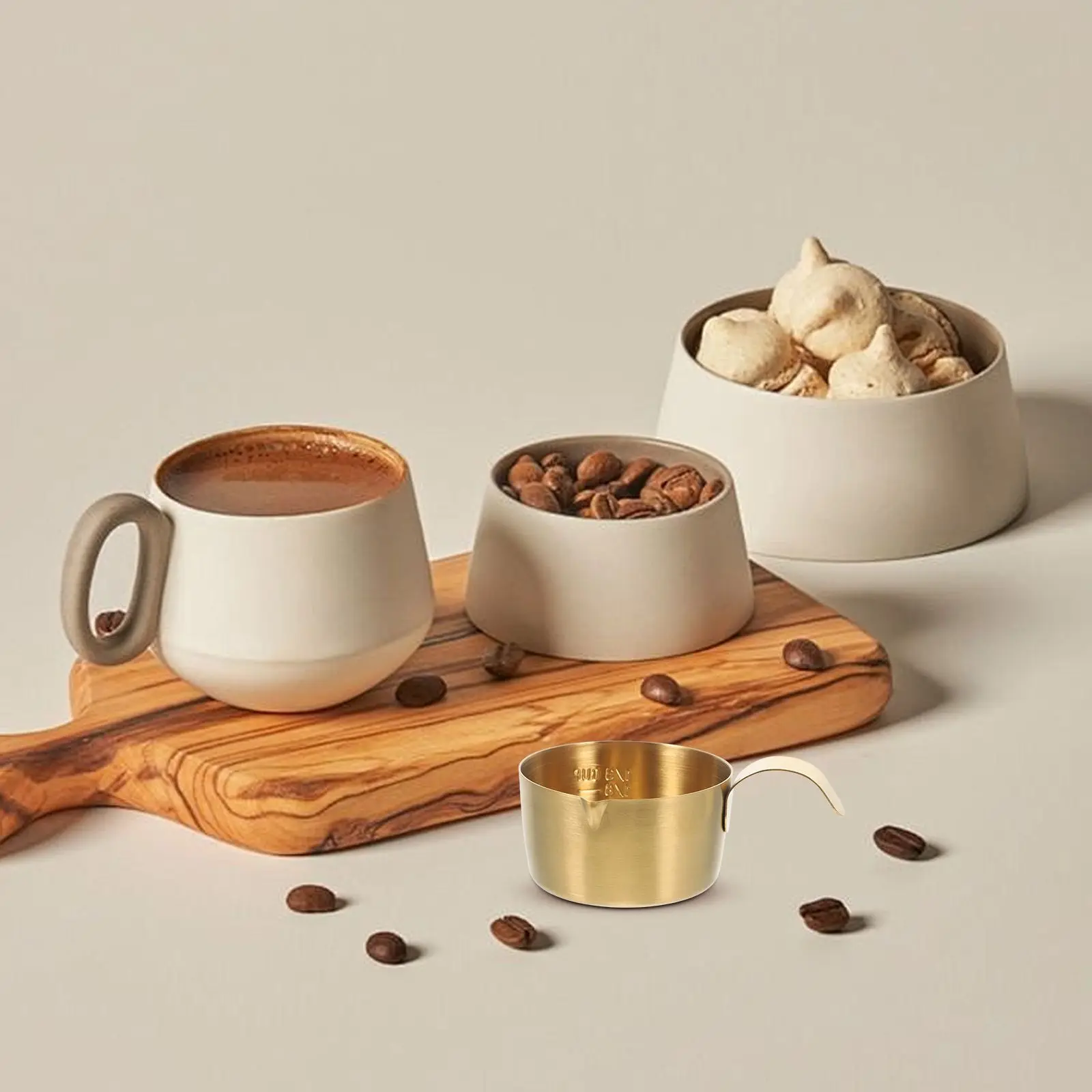 

Extraction Cup Stainless Steel Espresso Dosing Measuring Concentrate Shots Coffee Frothing Pitcher Measurer Pourer Milk Jug