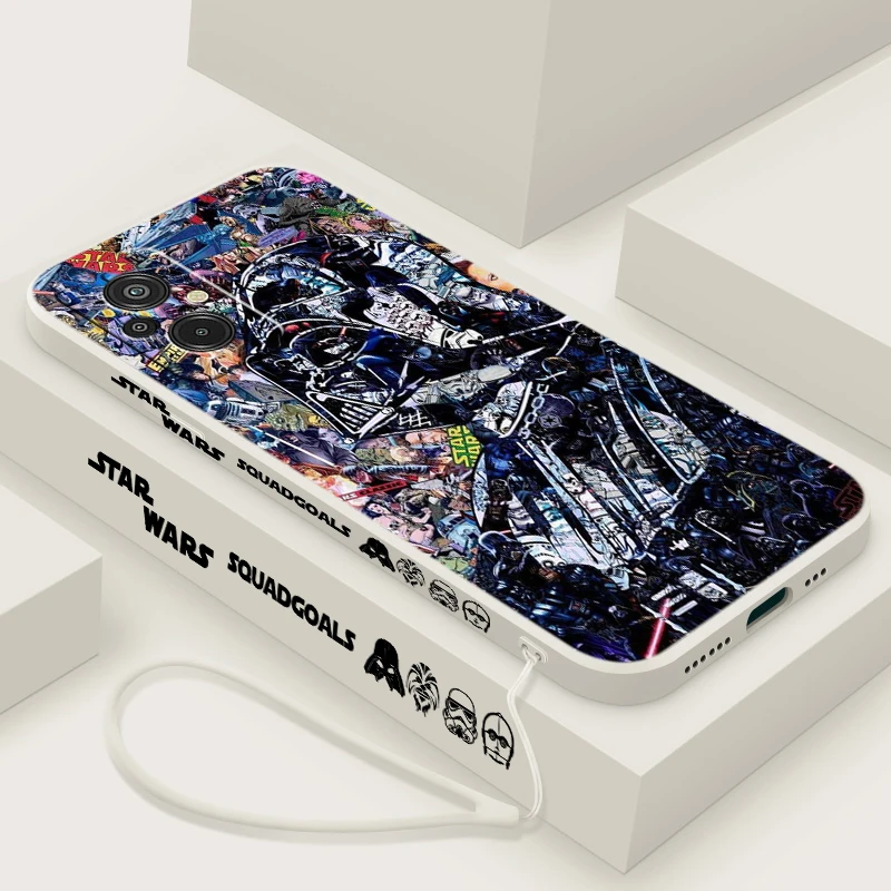 S-tar W-ars Spaceship For Xiaomi Redmi 12C 11A 10C 10X 9T 9C 9AT 9A Plus Prime Liquid Left Rope Phone Case