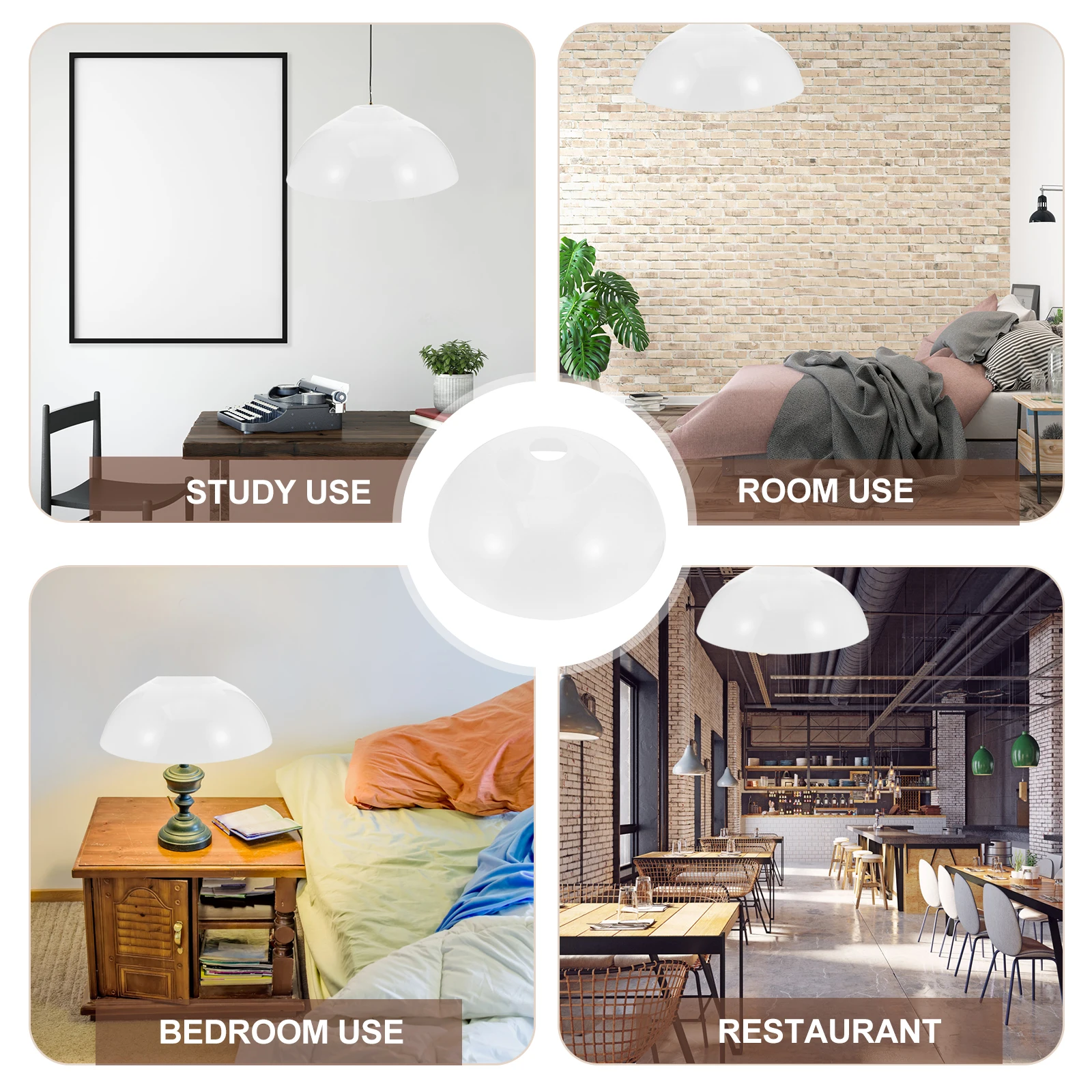 

White Lampshade 245mm Cream Style E27 Acrylic Pendant Shade for Hanging Lamp Ceiling Light Decor Replacement Shades