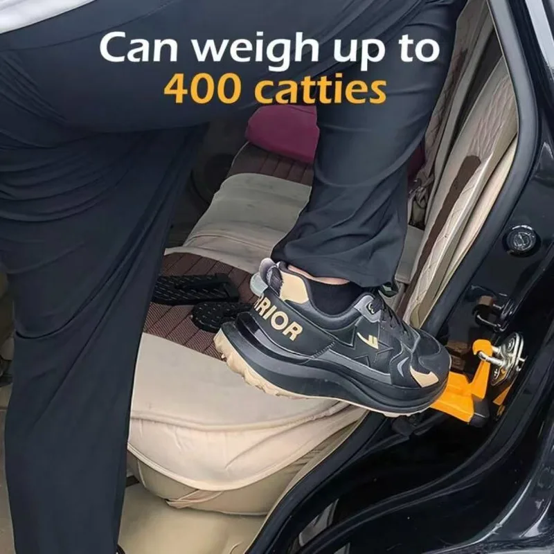 Aluminum Alloy Car Door Foot Pedal Assist Hook Top Foldable Roof Rack Door Step Easy access to the car roof Universal Car Moun