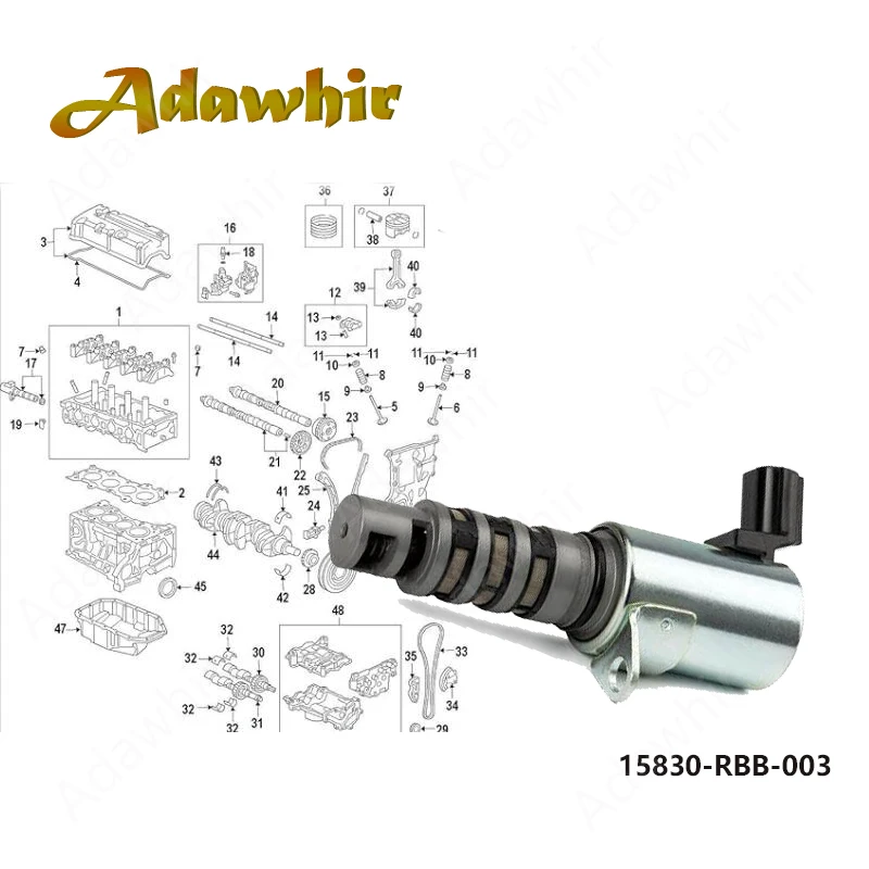 High Quality VVT Variable Valve Timing Solenoid 15830-RBB-003 15830RBB003 918-069 For Honda Civic Accord CR-V