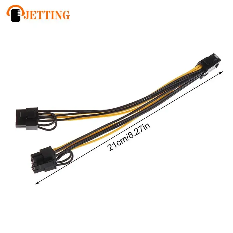 6-Pin PCI Express To 2 X PCIE 8 (6+2) Pin Dual 8 Pin Motherboard Graphics PCI GPU VGA Splitter Hub Power Cable Cord