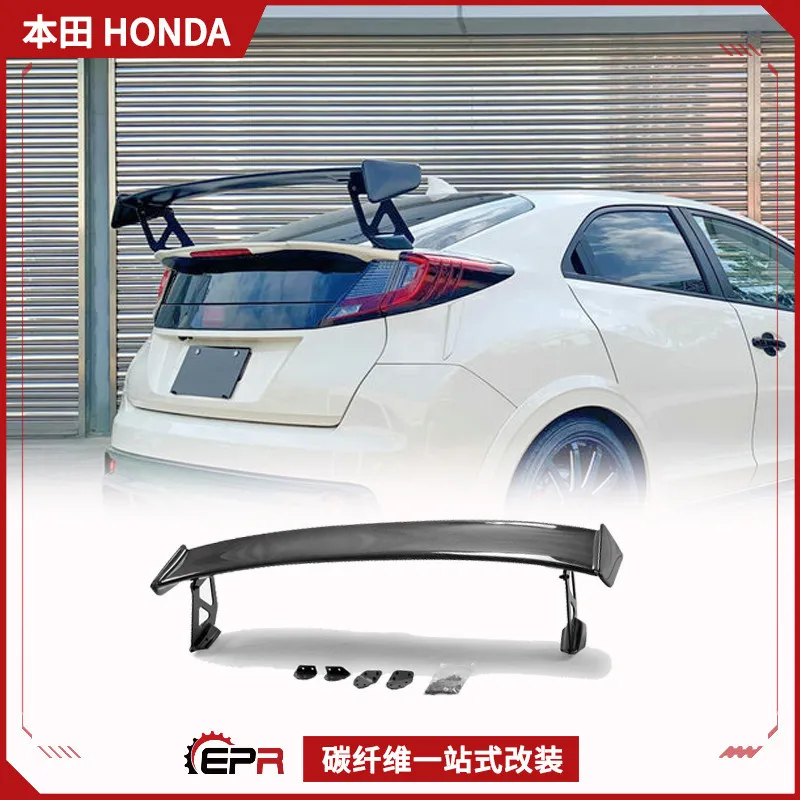

Подходит для Honda Civic Type R FK2, модернизация из углеродного волокна, спойлер Infinite Mugen, хвост GT с фиксированным ветровым крылом