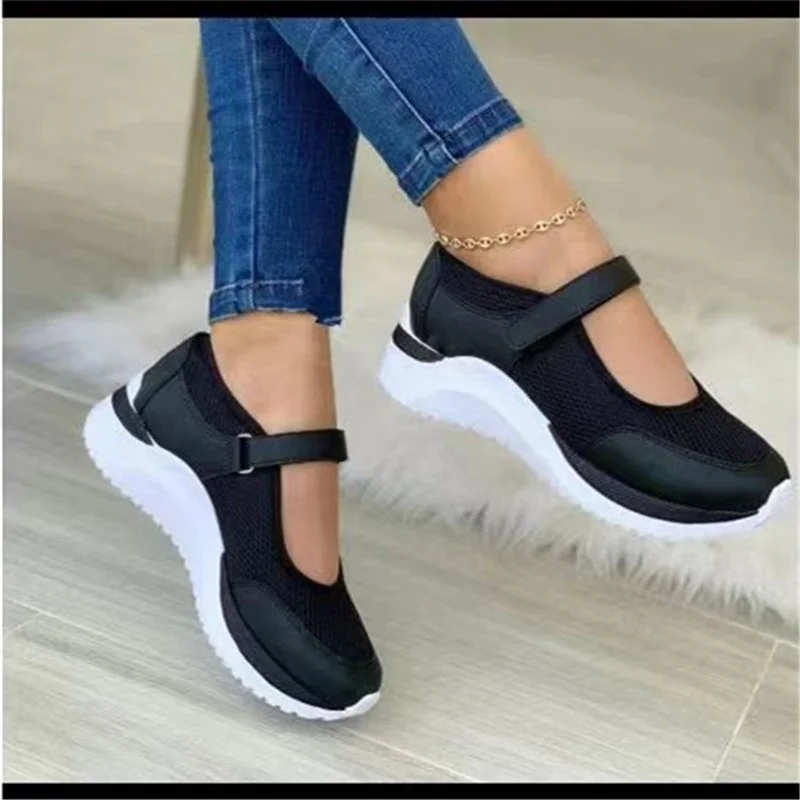 Scarpe in rete traspirante per esterni primaverili scarpe da ginnastica Casual con plateau da donna calzature da passeggio da viaggio scarpe