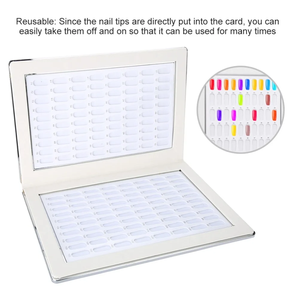 Professional Foldable Nail Color Display Chart Easy Carry Book Nail Gel Color Card Nail Polish Display Book For Salon Use