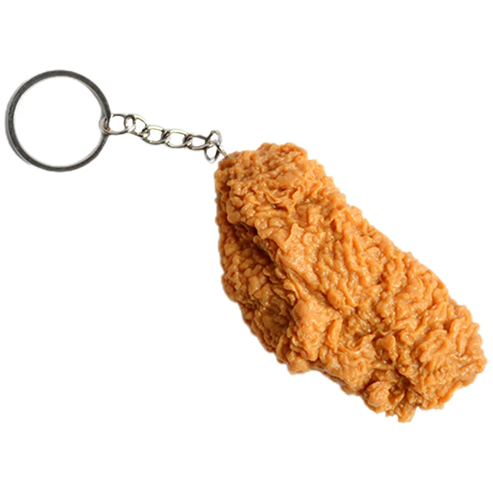 Imitation Food Pendant Key Ring Chicken Leg Hanging Drumstick Keychain Child Creative