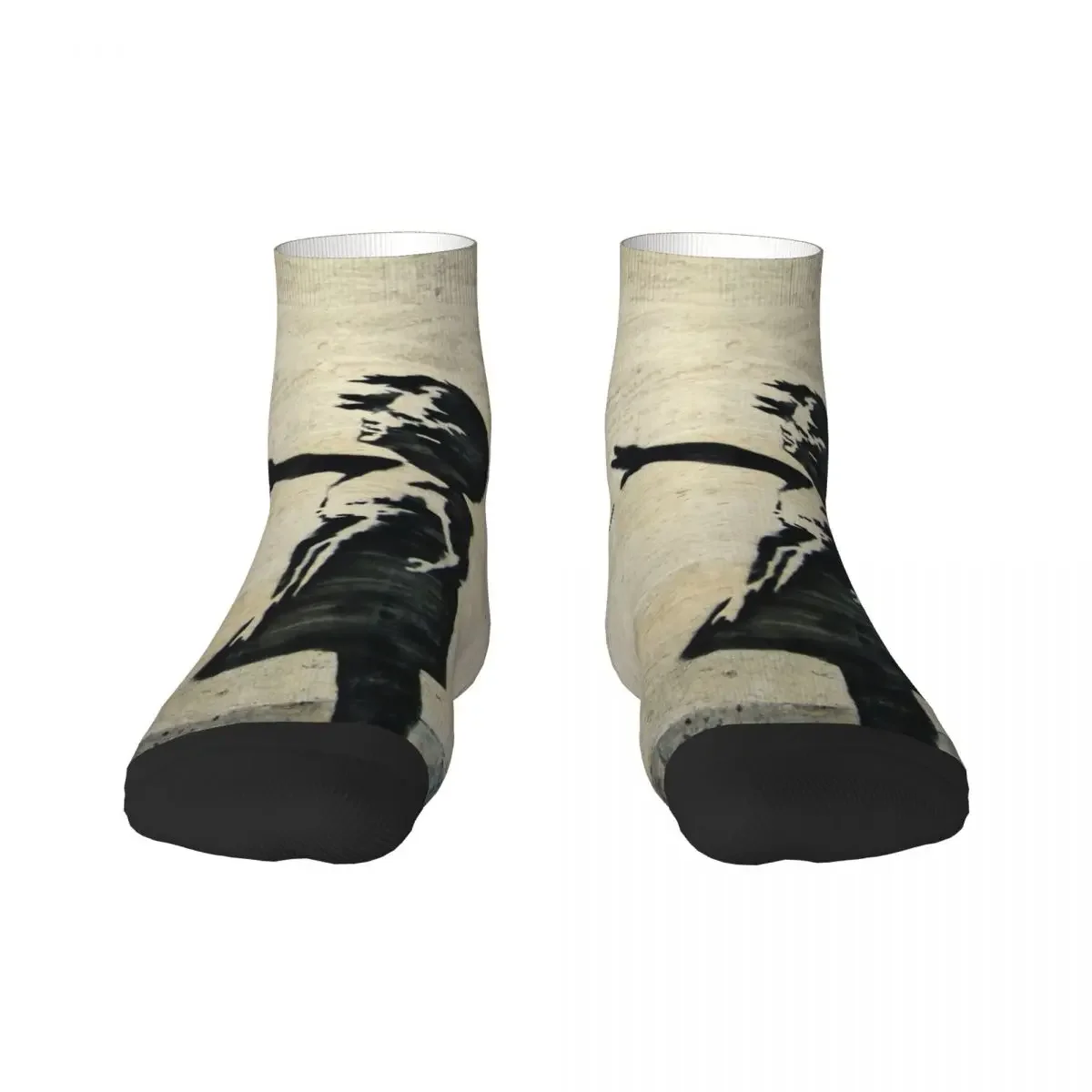 Banksy's Balloon Girl Mens Crew Socks Unisex Funny 3D Printing Banksy  Peace Dress 