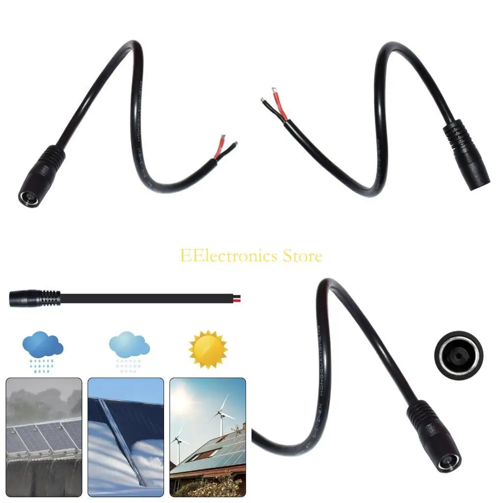 B03C DC7909 Power Cord 7.9x0.9mm Female Port Adapter Cable Line 16AWG Open Wire for Solar Laptop Charging 30cm Long