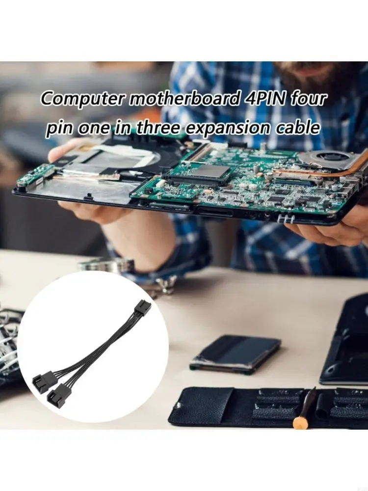462E Flexible 4Pin Pwms Computer Fan Splitter Cable For Enhances Thermals Management
