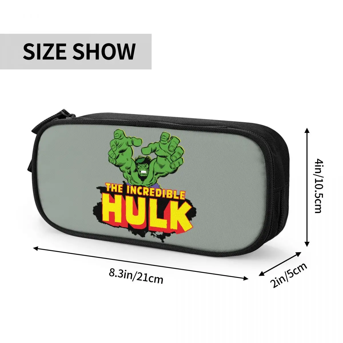 Imagem -06 - The Incredible Hulk Logo Pencil Cases Fashion Pen Bolsa para Crianças Grande Capacidade Escola Zipper Pencilcases