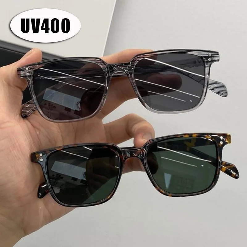 

Full-Frame Rice Nails Sunglasses for Men Luxury Brand Vintage Square-Frame Outdoor UV400 Sun Glasses Classic Driving Shades