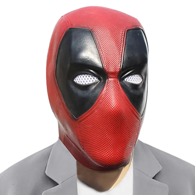 Deadpool Cosplay Máscara para Adultos, Wade Winston Wilson, Filme de Látex Macio, Máscaras Engraçadas, Fantasia de Halloween, 1 Tamanho