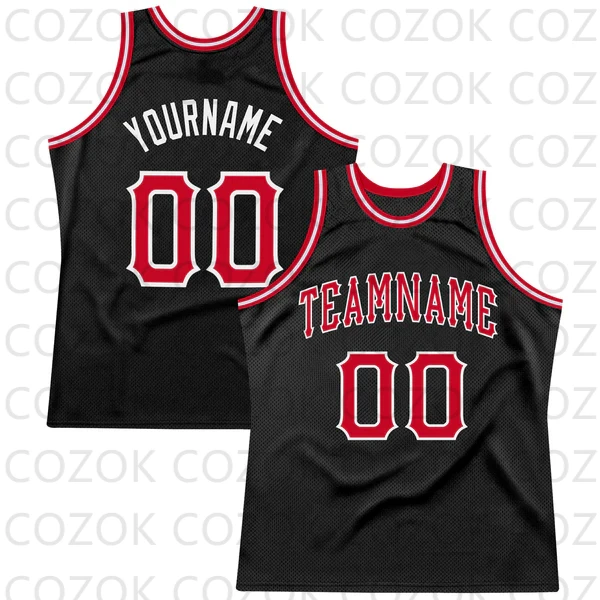Custom Black Tellow Series Basketball Jersey Basketball Tank Tops O-neck for Men Personalized Team Unisex Top image 2