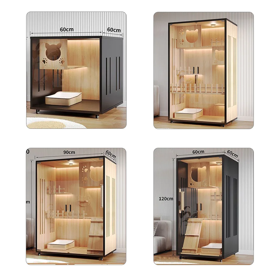

Custom Design Large Pet Cat Cage & House Pet Supplies High Quality Pet Furniture Indoor