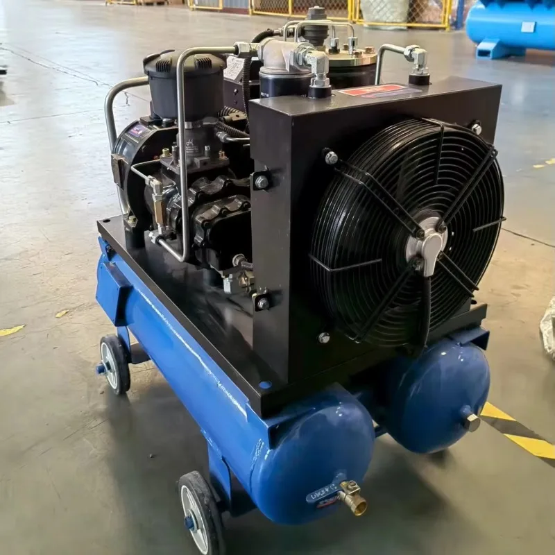 Customized 1.1m3/min 1.0mpa Air Compressor 8 Bar 7.5KW Permanent Magnet Variable Frequency 10bar Air Compressor 340L Gas Tank
